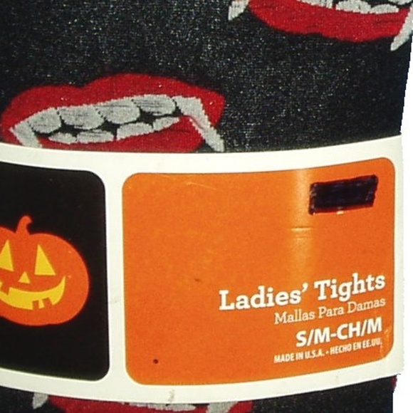 Ladies Tights Halloween Vampire Fang NIP pantyhose - Picture 4 of 5